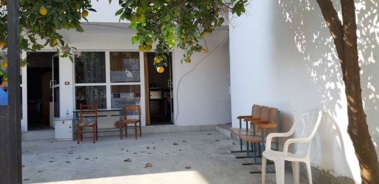 Health Center in Ura Vajgurore, under reconstruction amidst the pandemic and frugally utilizing protective equipment